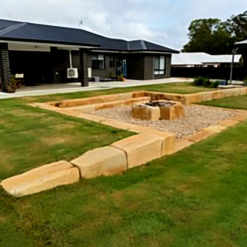 sandstone firepit
